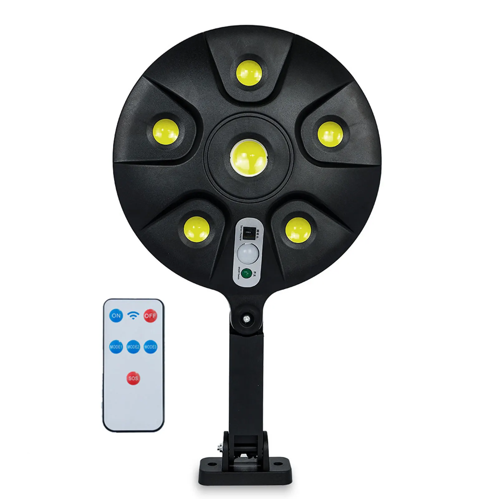 

Настенный светильник на солнечной батарее с дистанционным управлением, 270 светодисветодиодный, водонепроницаемый, Круглый, энергосберегаю...