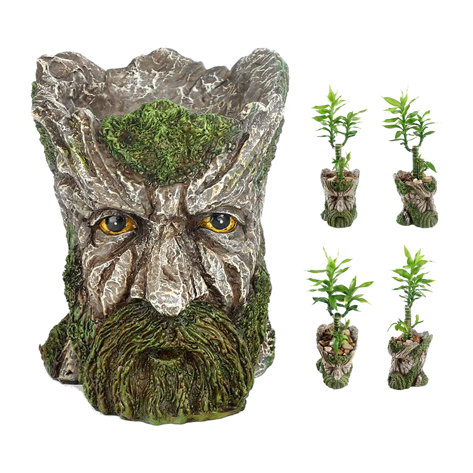 Flowerpot Old Man Succulent Planter Green Plants Flower Pot for Indoor | Дом и сад