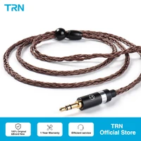trn t2 16 core headphone silver cable plated hifi upgrade cable 3 52 54 4mm plug mmcx connector for trn v90 v10 mt1 vx pro