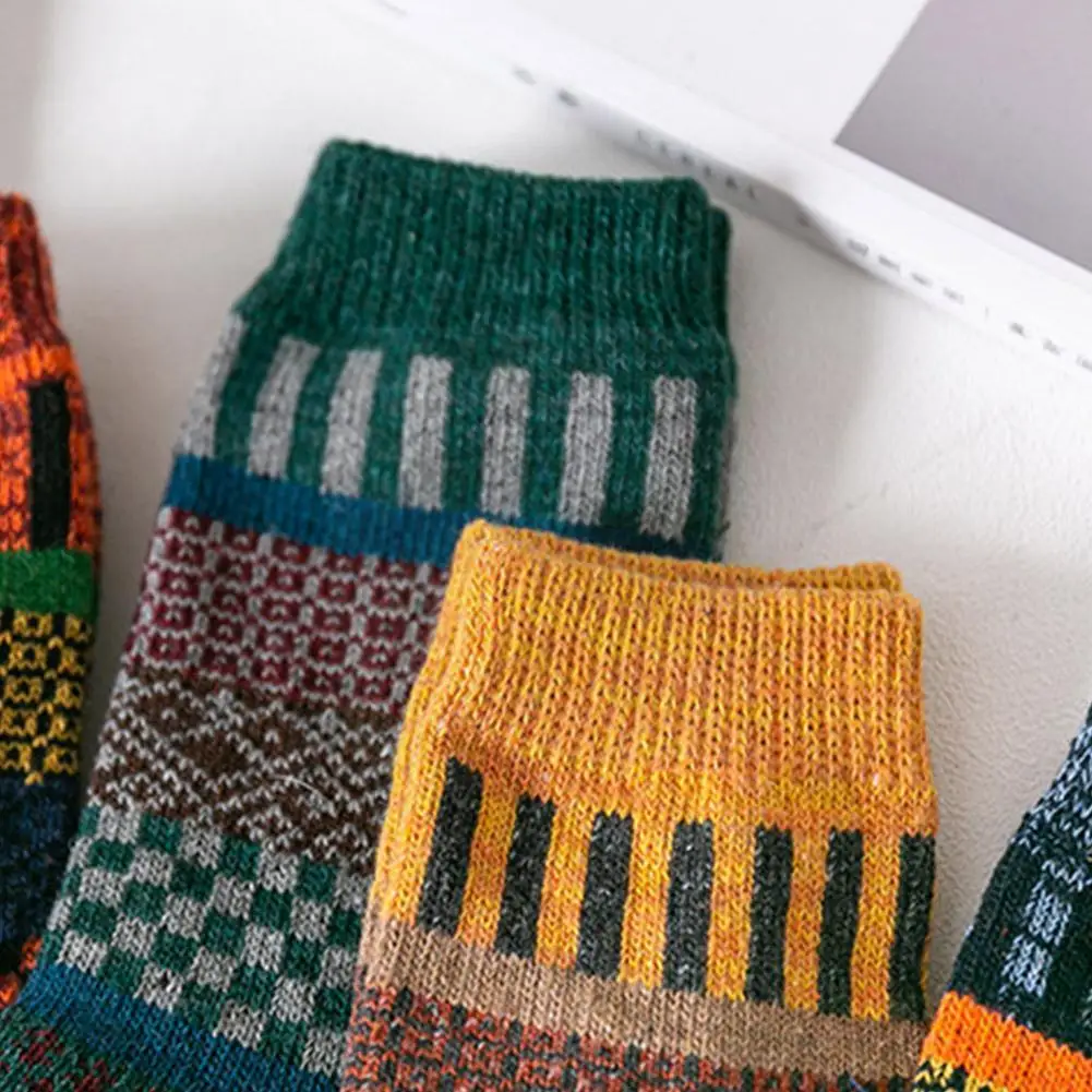 

5pairs Men Winter Warm Socks Thicken Warm Cotton Socks Daily Warm Home Socks Men High Winter Casual Medium Socks Tube Quali E1h8