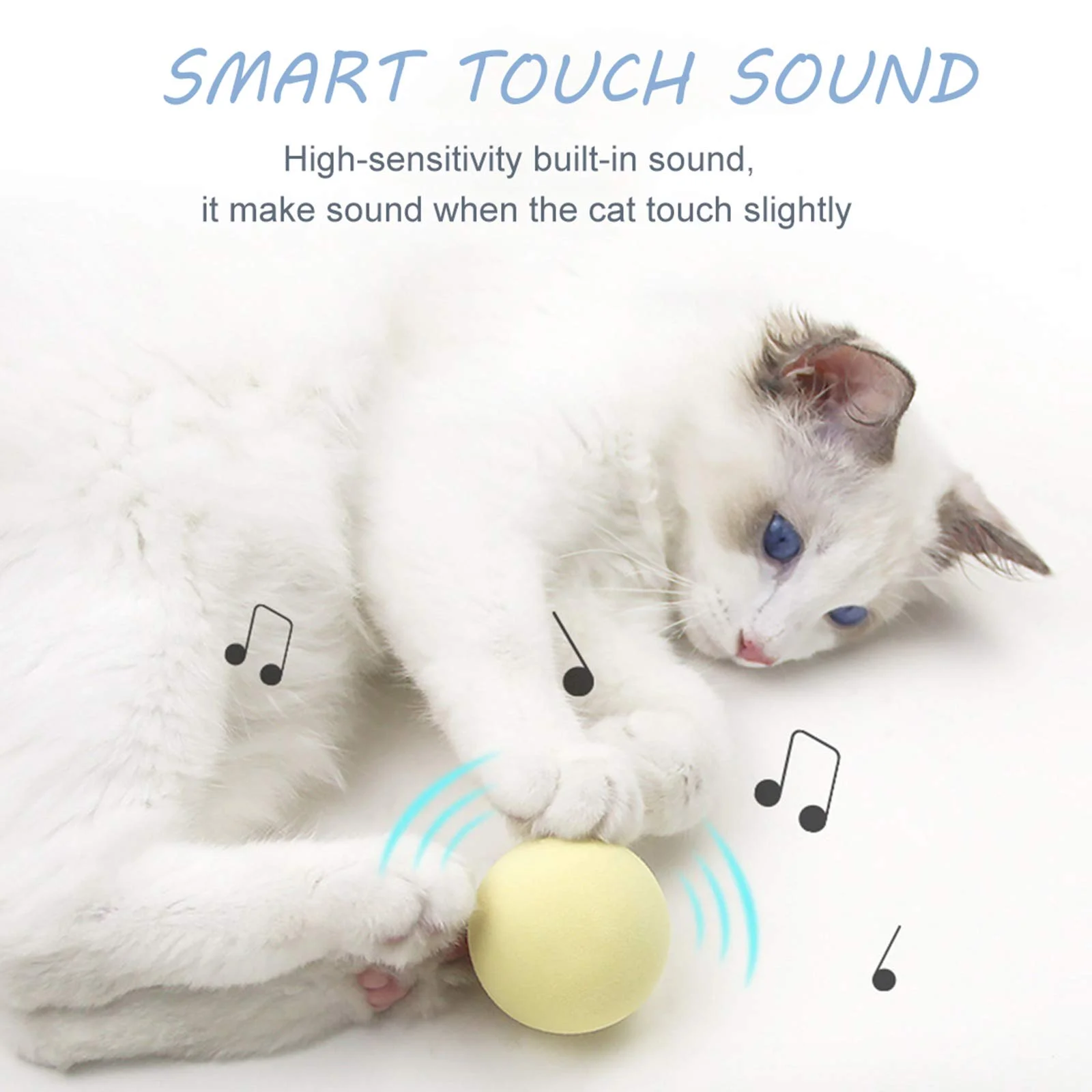 

Smart Toys Cat Interactive Ball Catnip Cat Training Toy Pet Playing Ball Pet Squeaky Supplies Products Toy for Cats Kitten Kitty