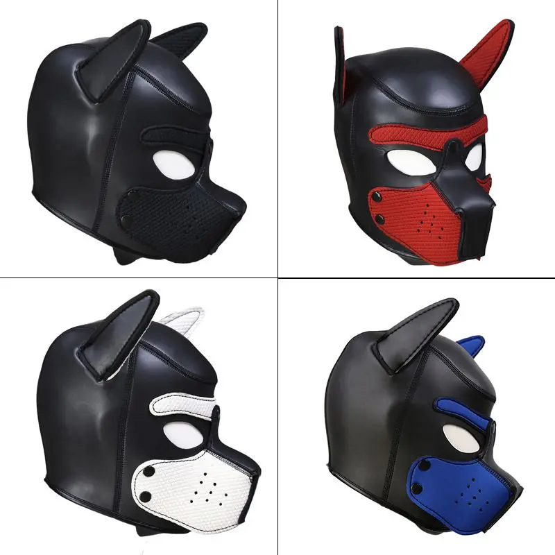 Halloween Sexy Cosplay Puppy Mask Dog Full Soft Head Prop Padded Rubber Play For Masquerade | Дом и сад