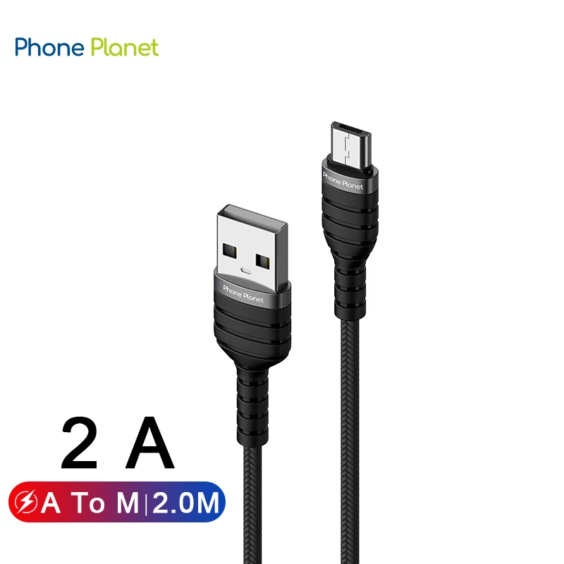 

Phone Planet Micro USB Cable Fast Charger Android Mobile Phone Charging Cord For Samsung Xiaomi LG Note 5 Pro Micro USB Cables