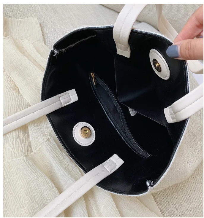 

Fashion women bag girl large canvas tote bag one shoulder girl vintage messenger bag summer net travel shopping g256