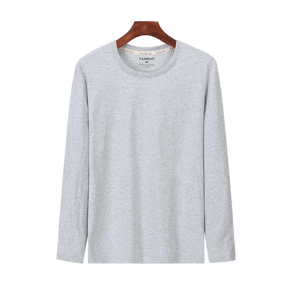 Мужские футболки с длинными рукавами FALIZA 3 комплекта однотонная 100% Повседневная