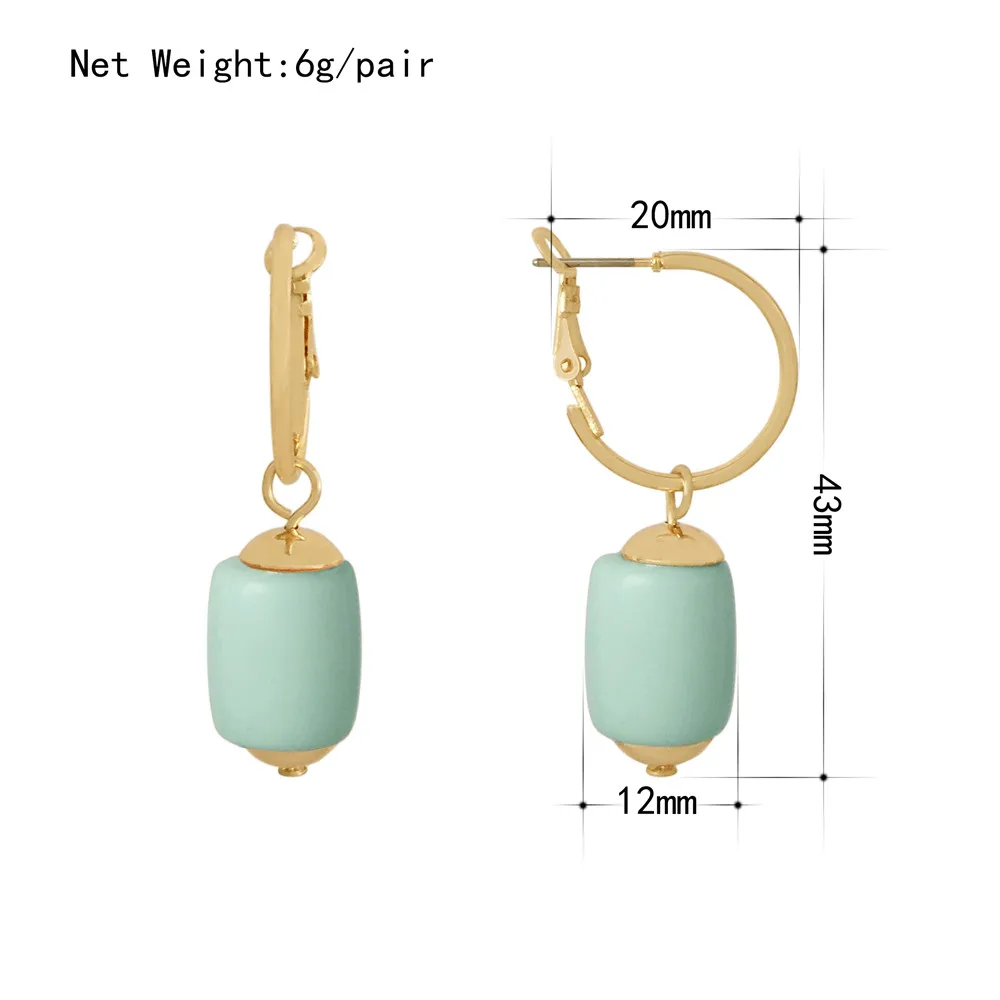

Sweet Girl Women Earrings Gold Color Plating Large Bead Hoop Earrings Women Accessories