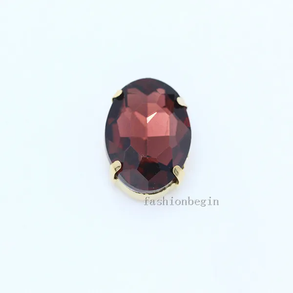 mid amethyst Все размеры овальный 24 цветов стекло камень с плоской задней частью, пришить с украшением в виде кристаллов Стразы Драгоценности 4-бусины с отверстиями золото коготь Пряжка для свадебное платье - Цвет: mid amethyst