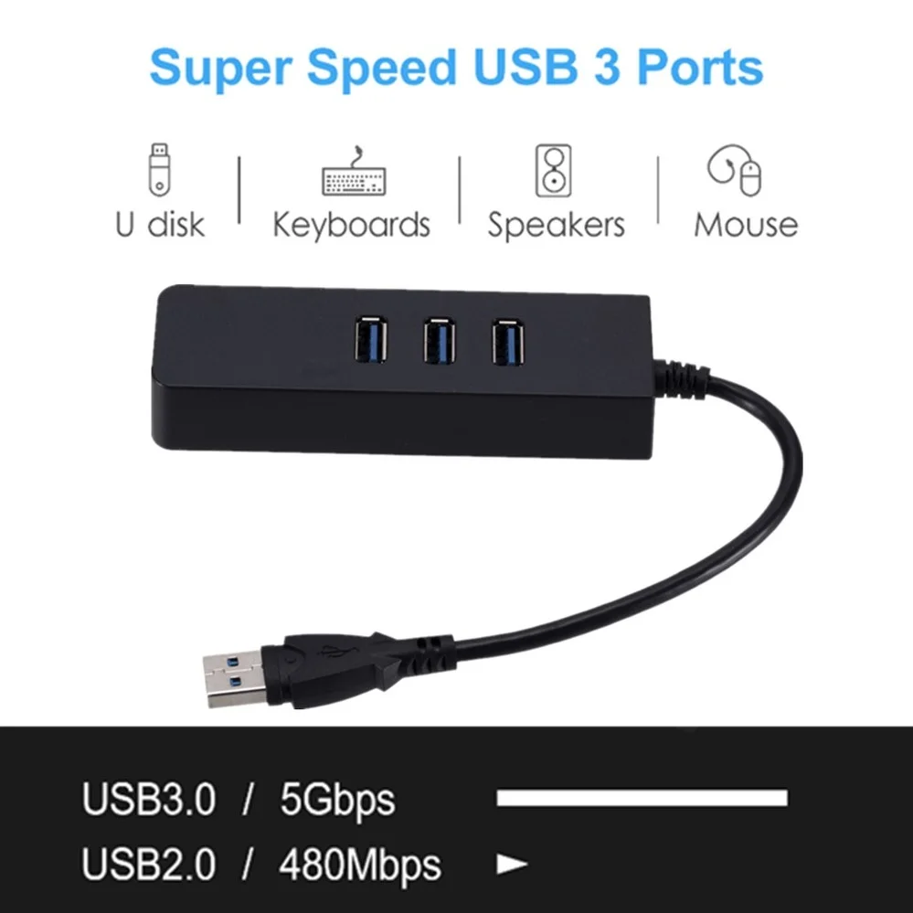 USB-концентратор PzzPss с портом USB 2 0 Hub3.0 мультиusb-разветвитель 3 концентратор питания