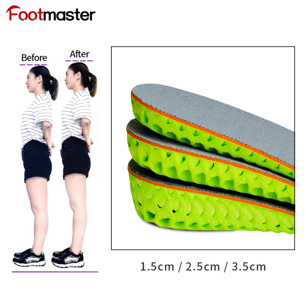 Эластичные амортизирующие стельки для обуви FootMaster дышащие сотовые вставки