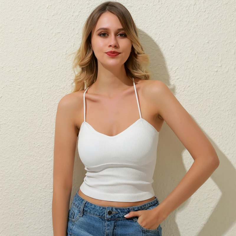 Новая летняя женская тонкая майка на бретельках с бретельками эластичная