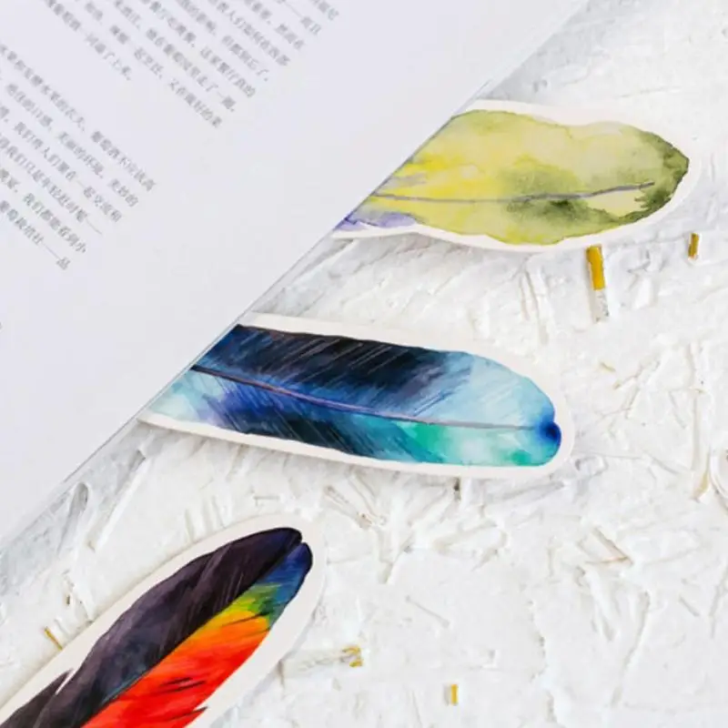 

30 Pieces/set Creatieve Kleurrijke Veer Bladwijzer Bladwijzers Boek benodig Clip School Accessoires dheden Briefpapier Offi M4I0