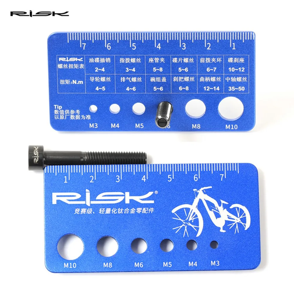 

MTB Road Bike Bicycle Bolt Screw Gauge Diameter Length Measure Tool Portable Screw Measuring Ruler Alloy Screw Length Meter