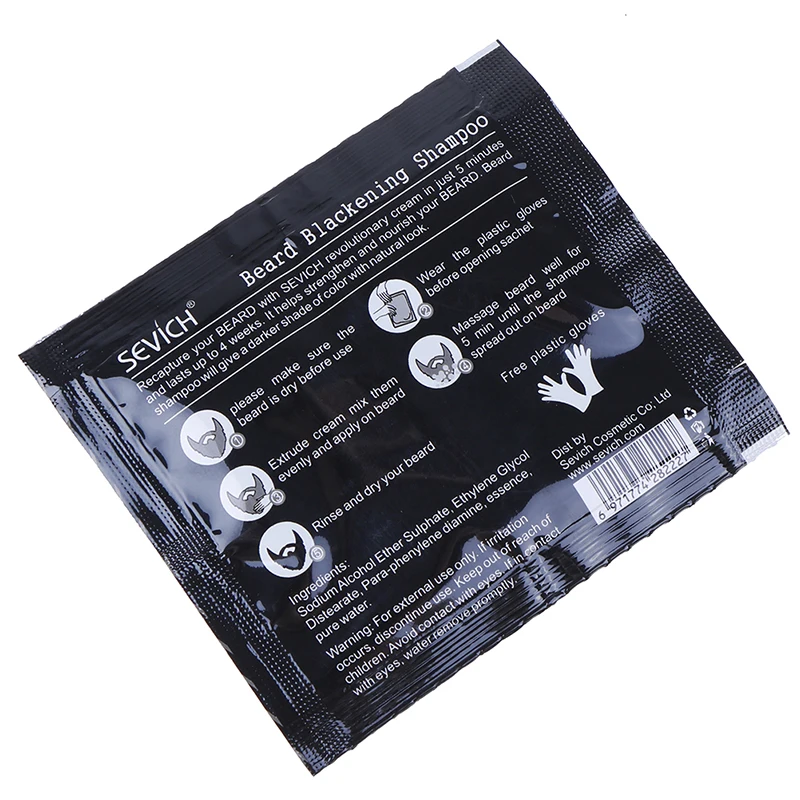 1 шт. черный шампунь для окрашивания бороды 15 мл 5 минут|Чаши смешивания красок