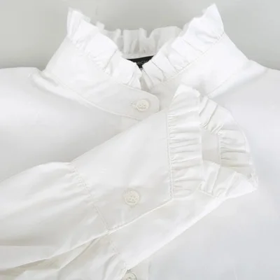 

2020 Harajuku Spring Women's Shirt White Blouse Women Tops Cotton Blouses Irregular Blusa Shirts Women Chemise Femme High Street