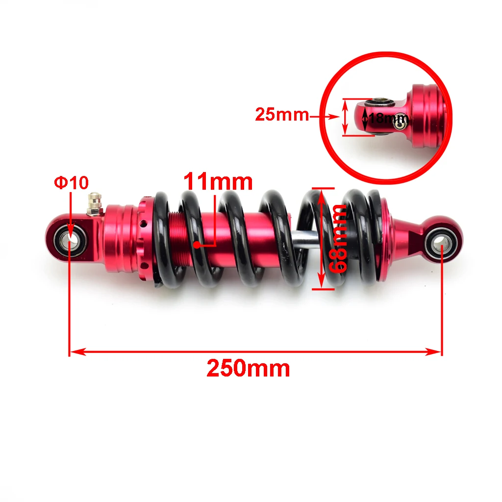 Воздушный амортизатор мотоцикла 250 мм с регулируемой задней подвеской для Honda Monkey