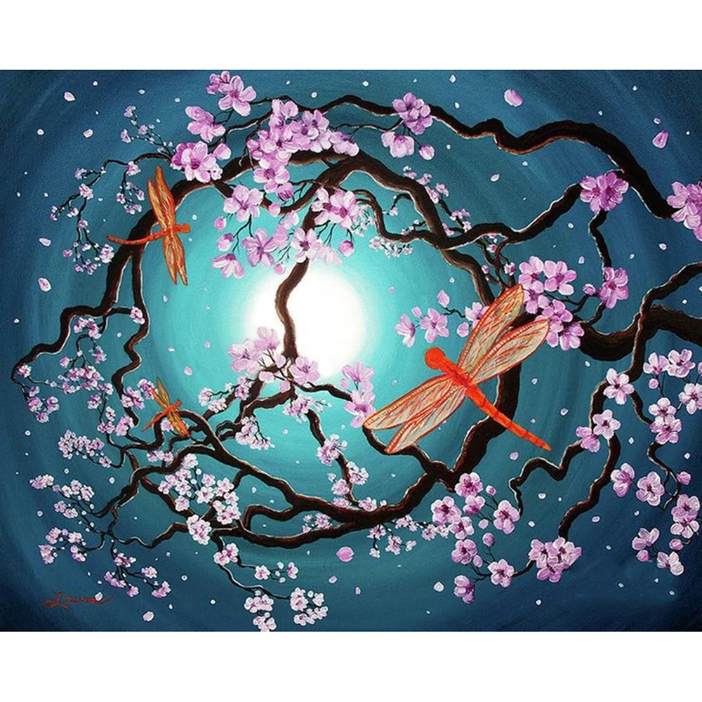 

5D DIY Full Square/round Diamond Painting Dragonfly plum blossom Embroidery Cross Stitch Rhinestone Mosaic Home Decor