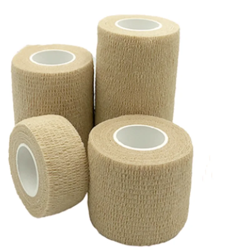 1Pcs Small Beige Горячая Распродажа, водонепроницаемая медицинская терапия, самоклеящаяся повязка, мышечная лента, повязка на палец для суставов, набор первой помощи, эластичный бинт для домашних животных, 4 цвета - Цвет: 1Pcs Small Beige