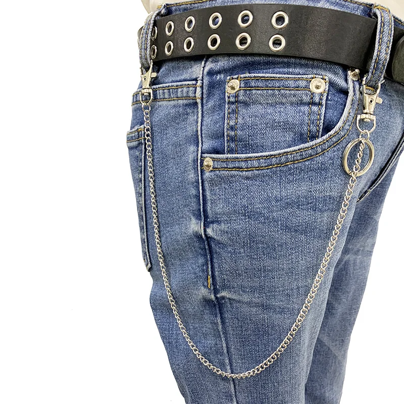 Цепочка для ключей однослойное подвесное серебряное металлическое кольцо в