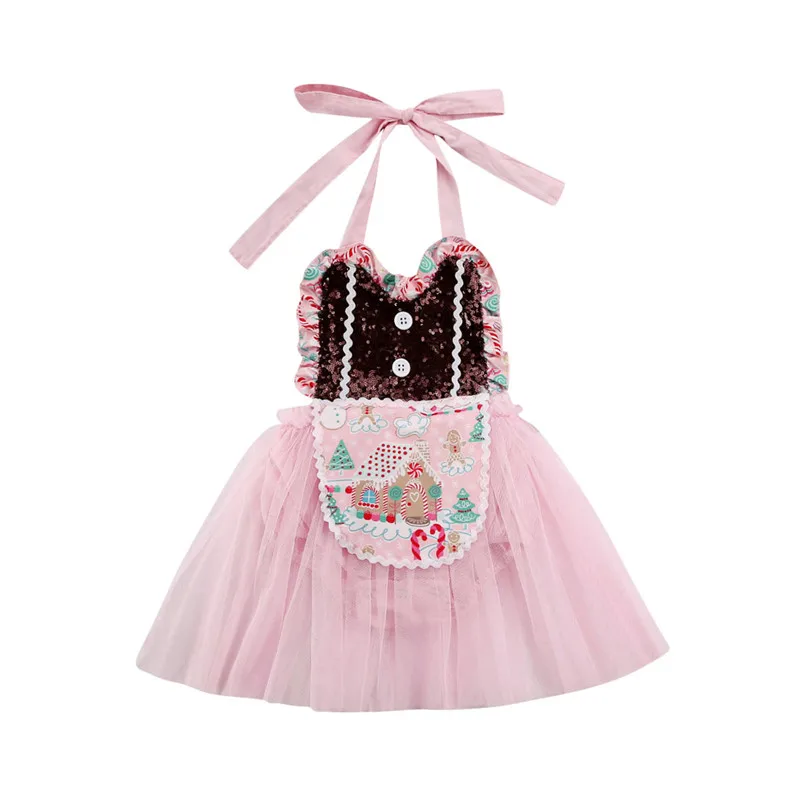 Новинка 2020 рождественское платье-пачка для маленьких девочек кружевные вечерние