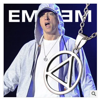 

Eminem Same Iron Triangle Pendant Necklace Hiphop Rope Chain Music Jewelry Rap Lover Musician Rock Band Fan Micheal Jackson Rap