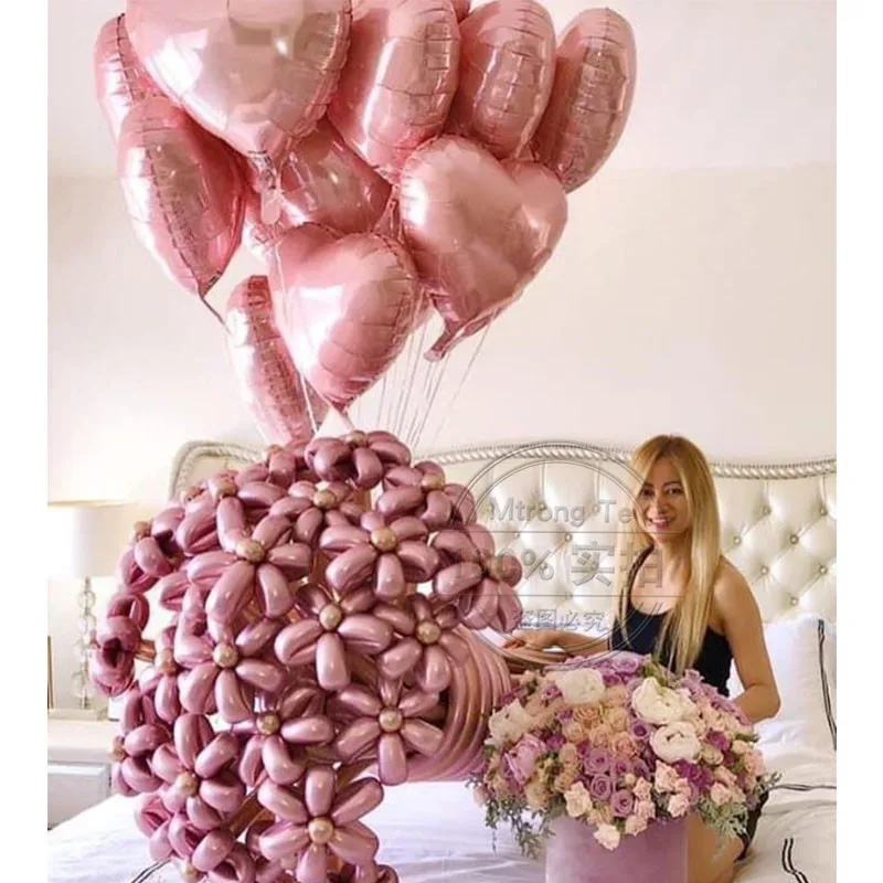 30/50/100 шт. шары из латекса цвета металлик с Форма металлическая хромированная Magic