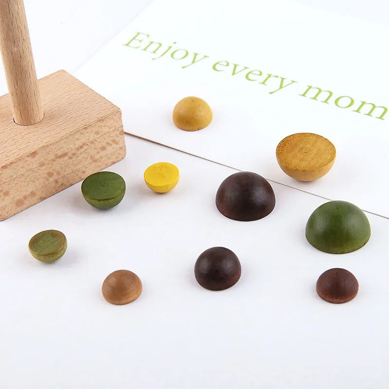 10 шт. Новые Модные Простые геометрические серьги из цельного дерева полигон