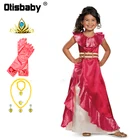 Детское платье для косплея на Хэллоуин, длинное платье в виде листа лотоса для девочек, карнавал, маскарад, день рождения, костюм Елены