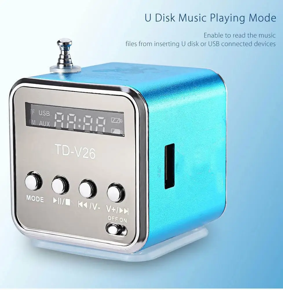 Портативная светодиодная беспроводная мини SD TF карта Micro USB стерео Колонка Super Bass