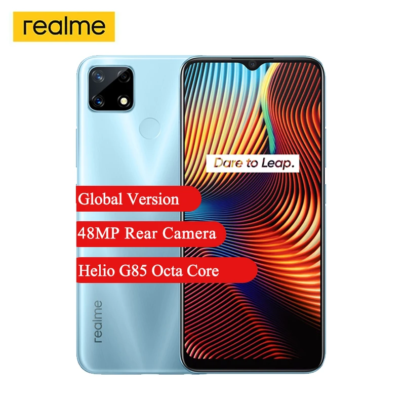 Realme 7i глобальная Версия Мобильный телефон 4 Гб 64 6 5 дюйма Helio G85 Octa Core 48MP сзади