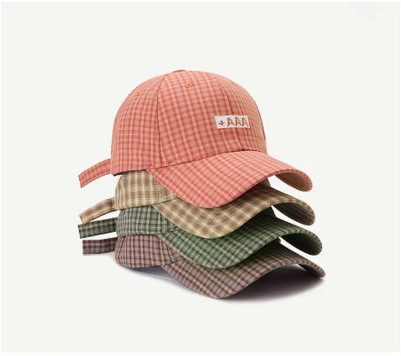 Вареная ткань бейсболка для мужчин и женщин пар плед на открытом воздухе