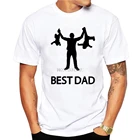Лучшая футболка для папы, подарок на день отцов, забавные дизайнерские футболки, модные летние топы с короткими рукавами, супер футболка отца, Супермен