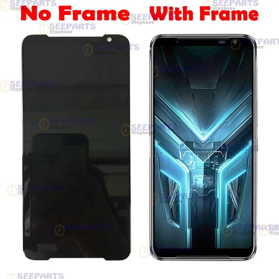 Sensor de cristal Original para Asus ROG Phone 3, pantalla LCD de 6,59 pulgadas, montaje de digitalizador con pantalla t&aacute;ctil para Asus ZS661KS-2