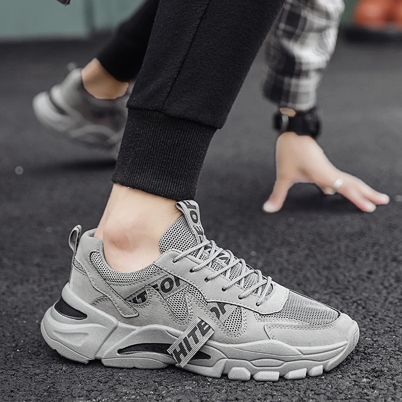 

Free Shipping Shoes Summer Sneakers Men New 2020 Men Vulcanize Shoes Chunky Sneakers Slip On Breathable Male Sneakers