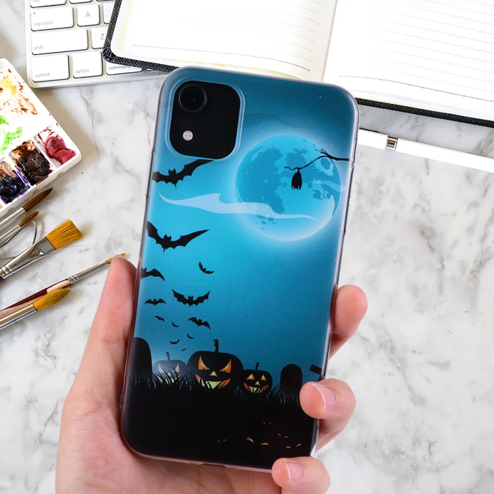 

Halloween Pumpkin Phone Cover TPU Protective Shell Compatible for iPhone 11