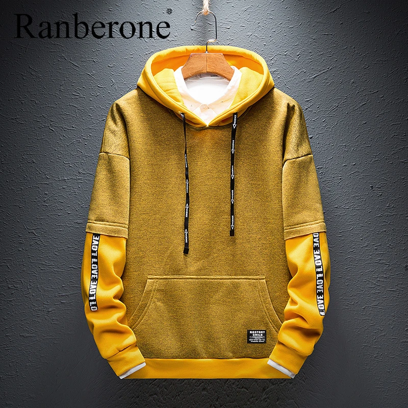 Fashion Men Hoodies Spring Autumn Male Casual Hoodies Sweatshirts Men's Patchwork Hoodies Sweatshirt Tops Hooded Pullover