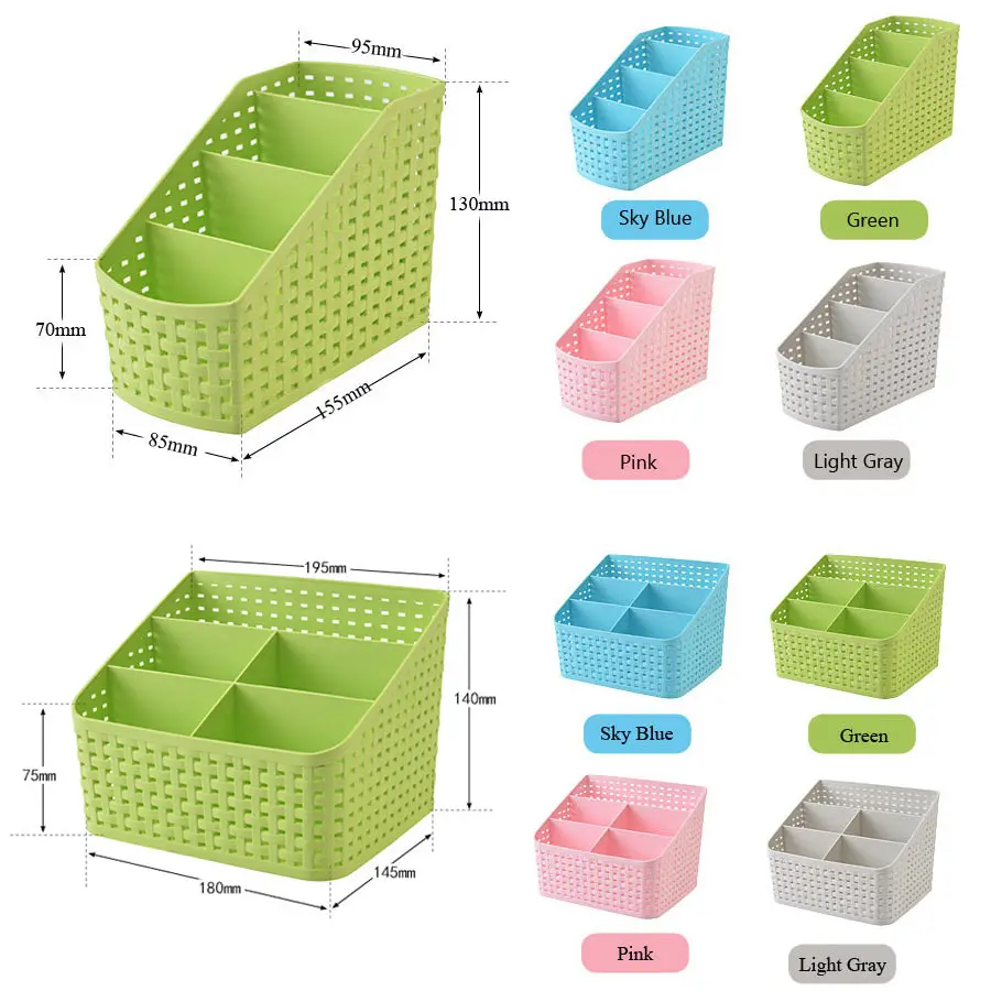 plaited organizer makeup storage box cosmetics desk holder plastic rattan for home office phone remoter four five checks free global shipping