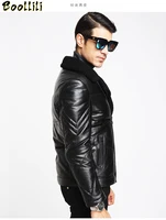 2020 genuine leather jacket men thick 90 white duck down sheepskin male leather jacket plus size jaqueta couro masculino
