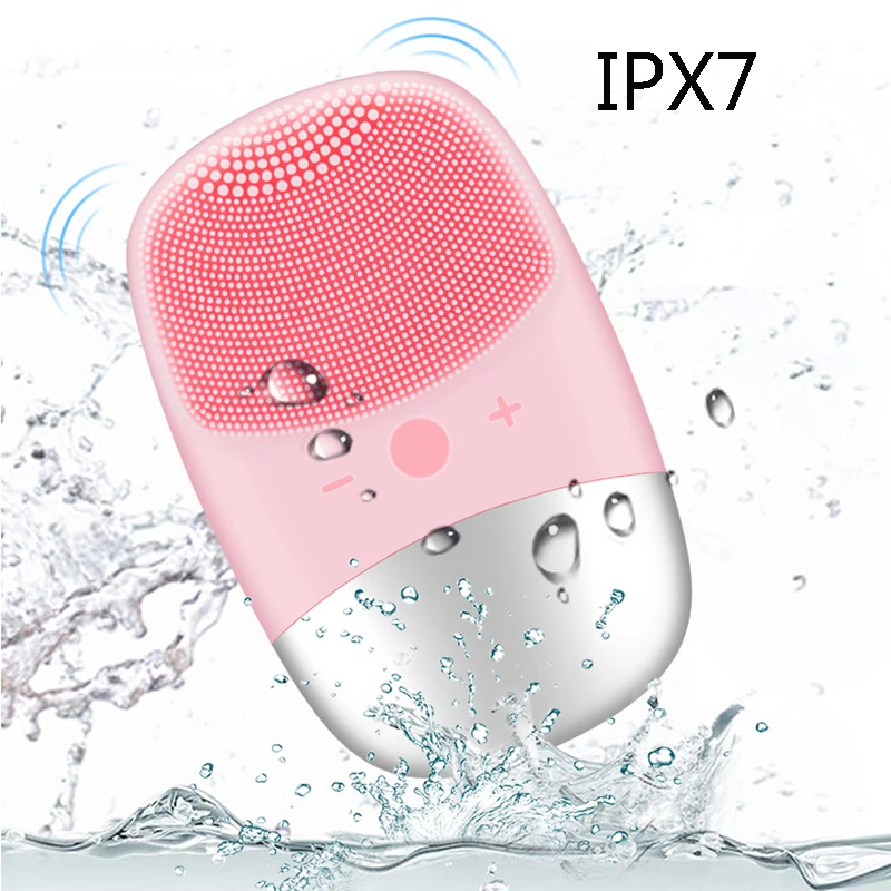 

Facial Cleansing Brush Electric Silicone Face Scrubber Sonic Facial Massager Waterproof Blackhead Remover Exfoliating Skin Care
