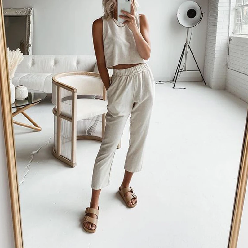 

Женский спортивный костюм, повседневный однотонный короткий костюм с круглым вырезом и шорты, летний женский спортивный костюм