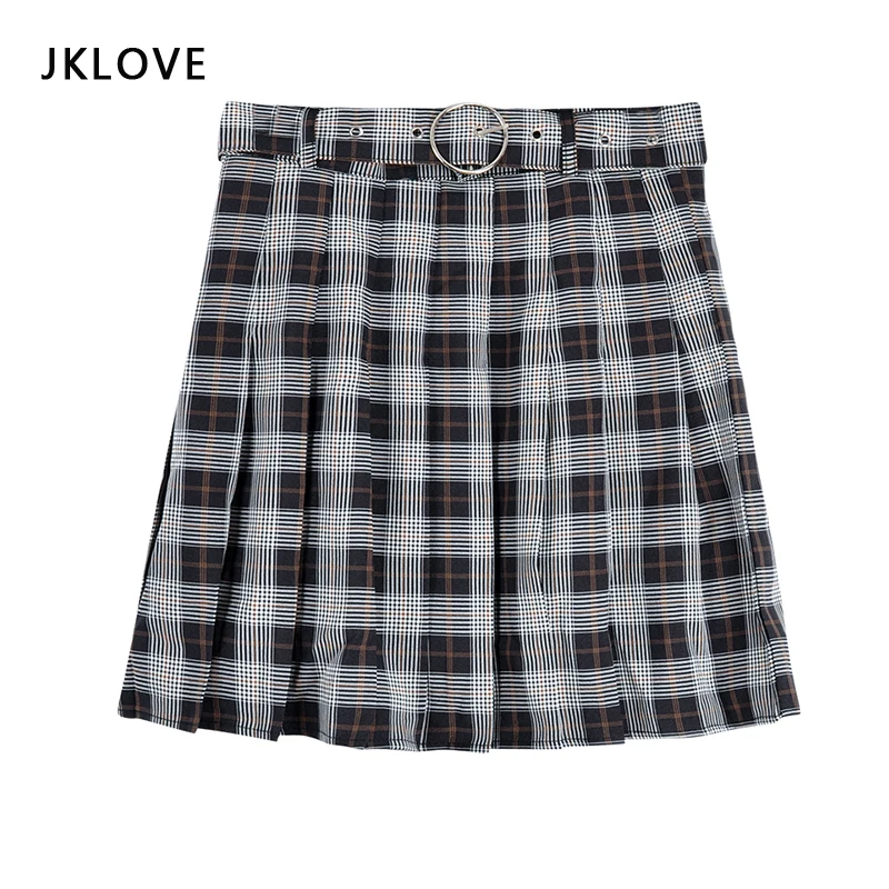 

Short Skirt High Waist Uniform Jk Skirts Plaid Skirt 2021 School Girl A-line Rose Red Sky Blue Japanese School Harajuku Clothes