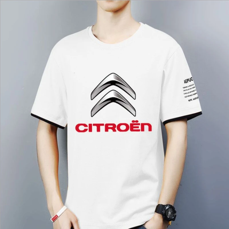 

NEW Mens Short Sleeve race CITROEN motorcycle T-shirt Summer casual male solid colour Fashion HipHop Harajuku Men Clothe