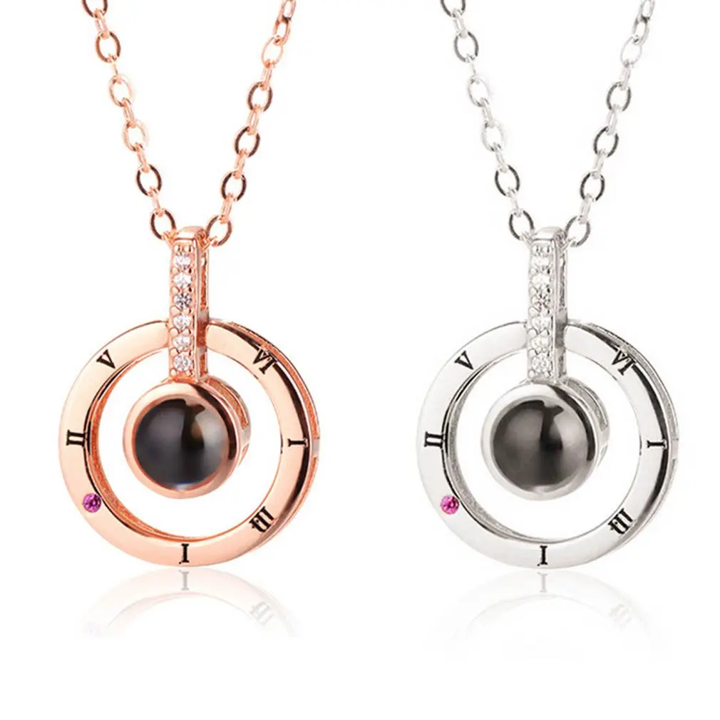 Женское ожерелье с подвеской проектором Я тебя люблю на 100 языках|Ожерелья