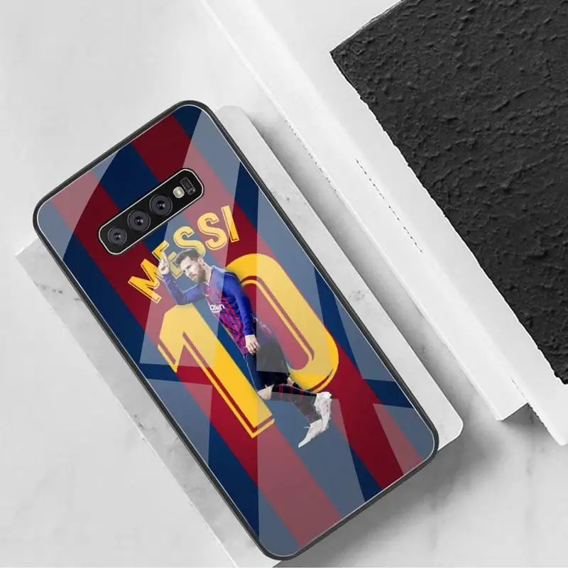 

Lionel Messi Phone Case Tempered Glass For Samsung S20 Plus S7 S8 S9 S10 Plus Note 8 9 10 Plus
