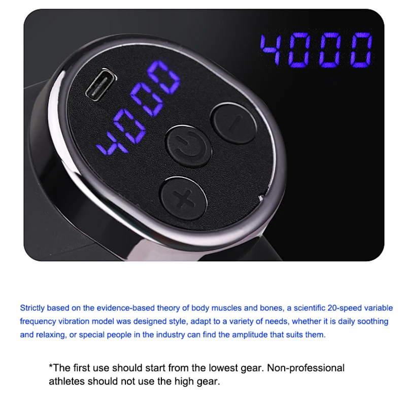 

FULI High frequency massage gun deep tissue percussion muscle massage fitness body relaxation portable back body sports massager