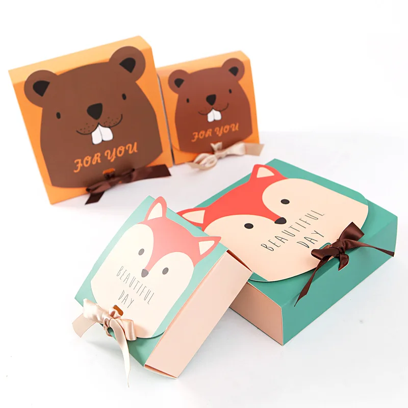 

Jungle party theme candy bags Birthday party new year party delicate Square gift candy box for special holiday gift candy box