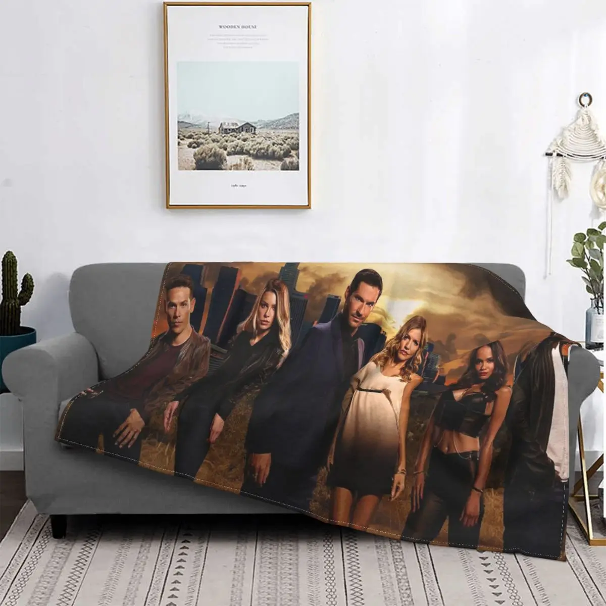 

Lucifer Blanket Fleece Autumn/Winter Magic Breathable Lightweight Throw Blanket for Bed Car Bedspread