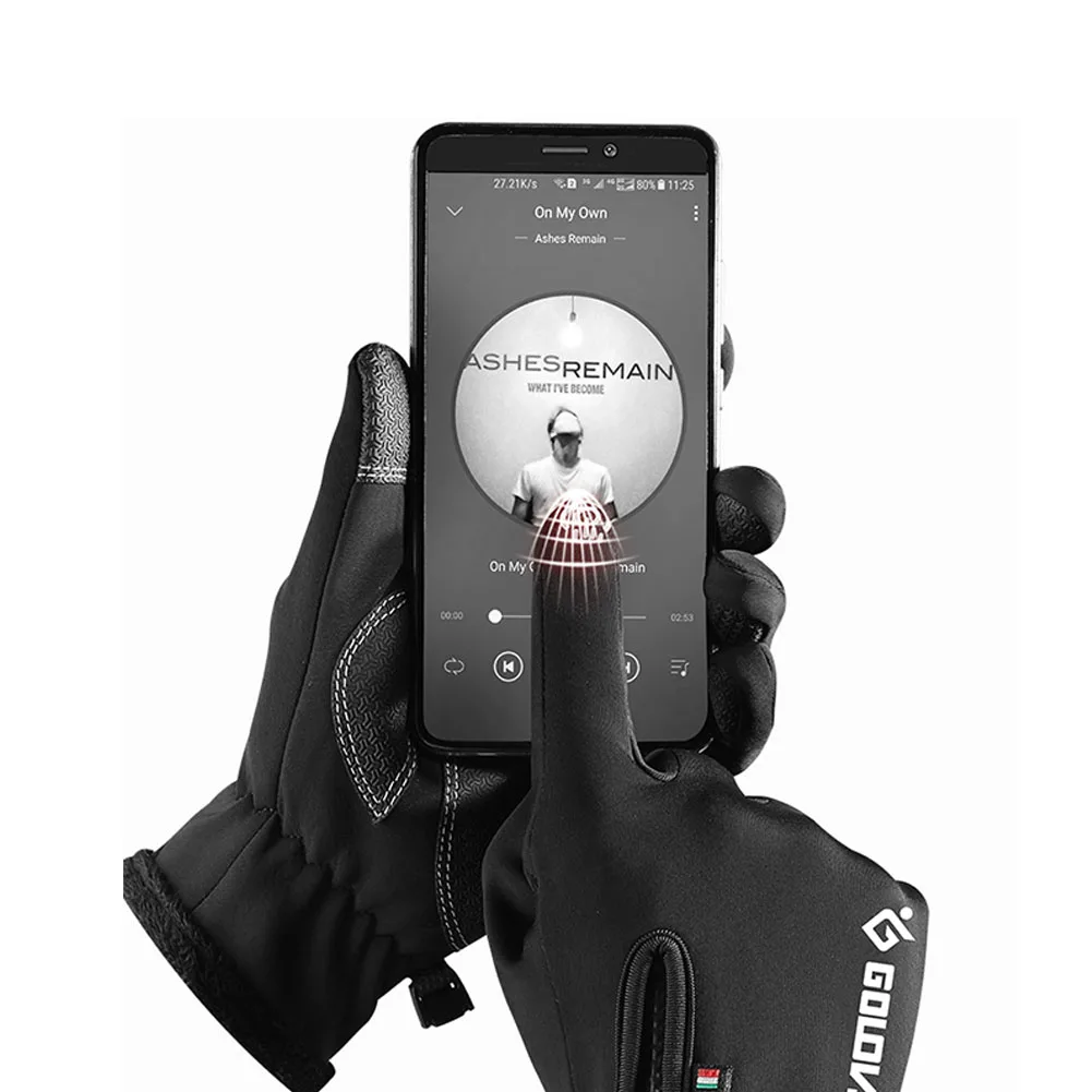 

Adult General Outdoor Winter Touch Screen Fashion Warm Full Finger Bicycle Gloves Riding Gloves Road Plus Velvet Ski Gloves