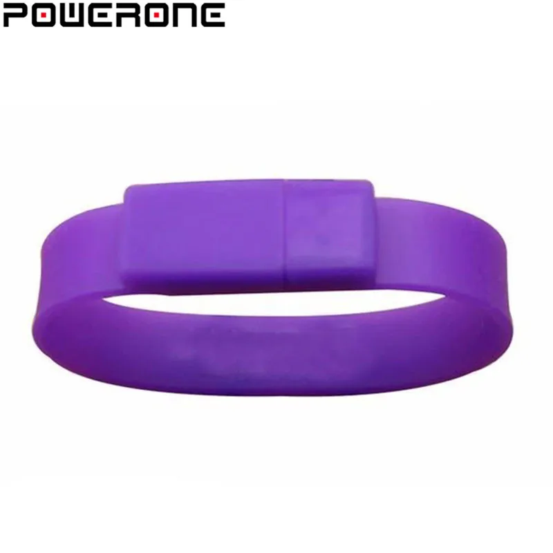 Силиконовый браслет POWERONE на запястье 4 ГБ 8 16 32 64 USB 2 0 флеш накопитель флешка U диск