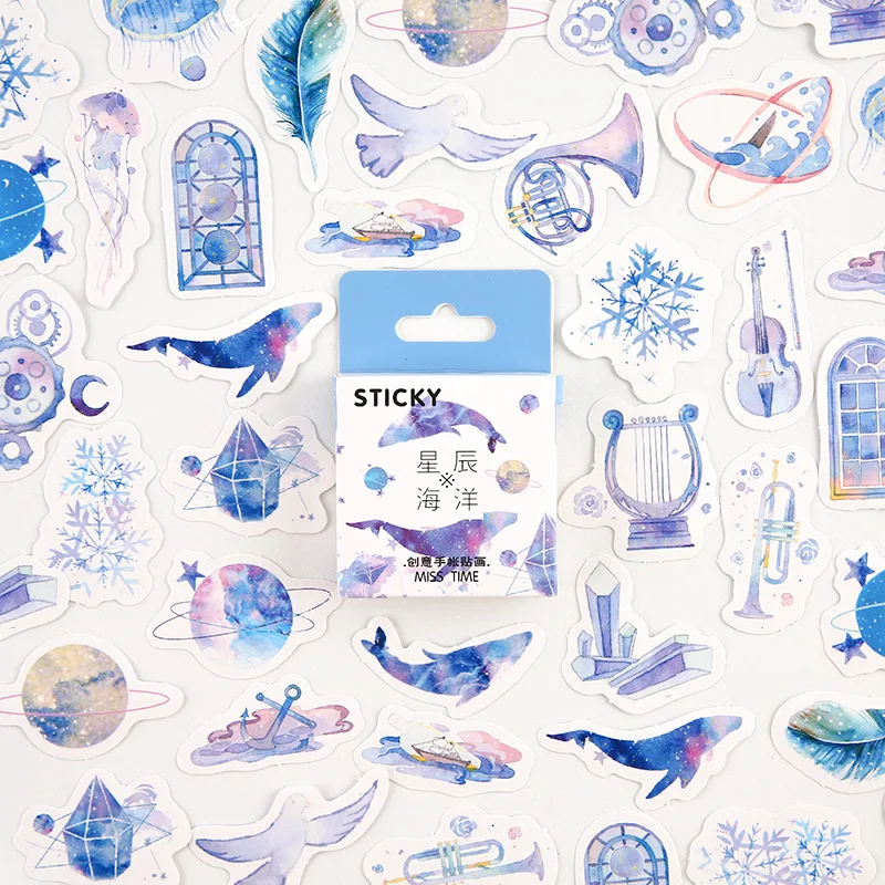 

46pc Cute Cartoon Cat lemon whale Stickers Diy Scrapbook Suitcase Sticker Pack Animal Laptop Racing Kid Sticker For Children