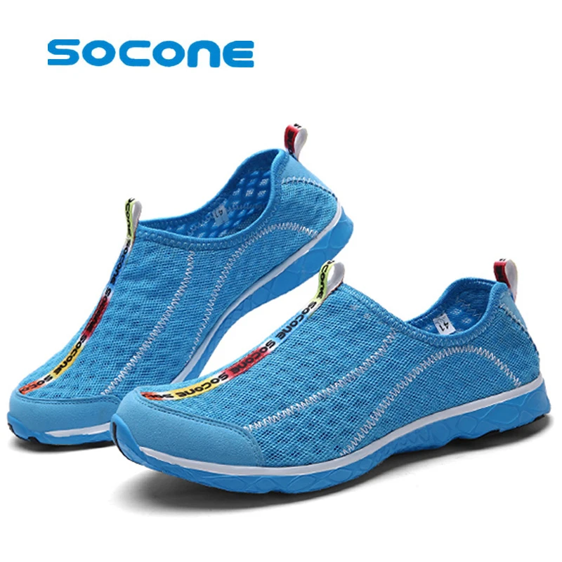 Socone Men Aqua Shoes Outdoor Breathable Beach Shoes Lightweight Quick-drying Wading Shoes Sport Water Camping Sneakers Shoes
